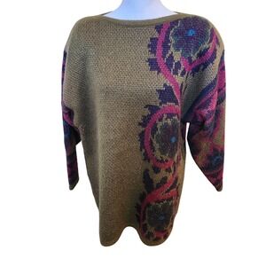 Tuttamaglia Gispa Sweater Women's Paisley Y2K "Pilly" see measurements